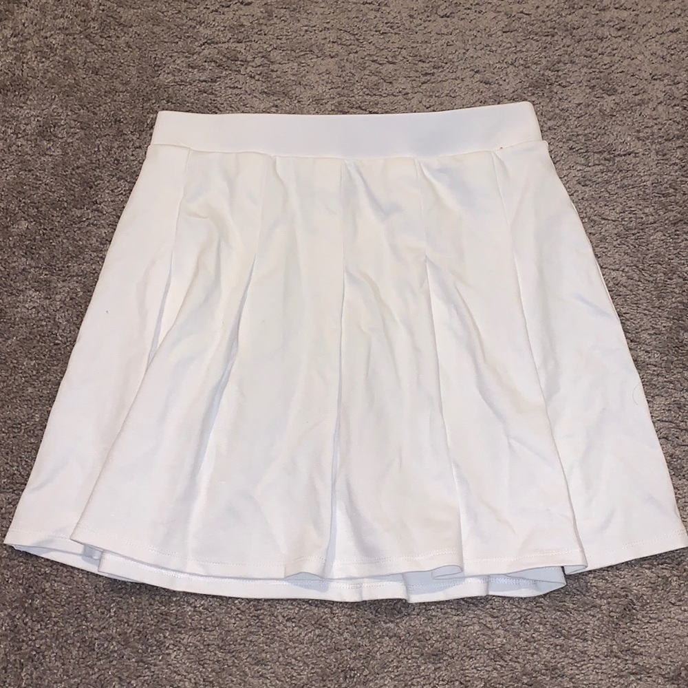 White tennis skirt